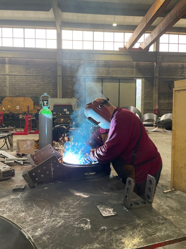 Early morning welding work observed in Zaljevo, Montenegro