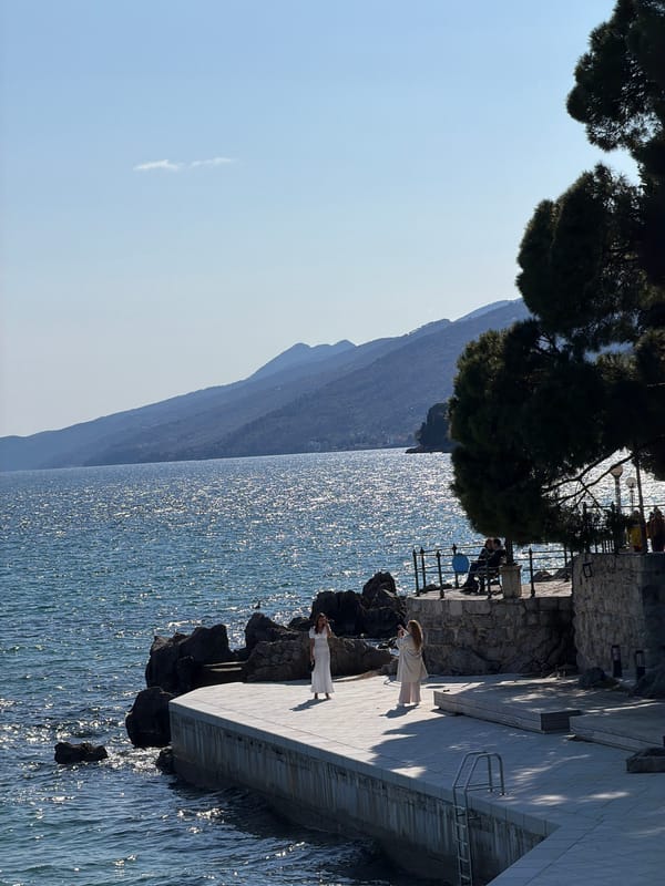 Easter decorations and tourists observed in Opatija coastal resort