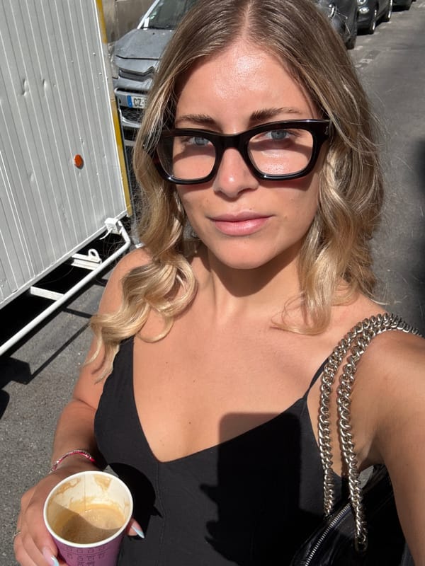 Selfies around the Eiffel Tower area, Paris morning