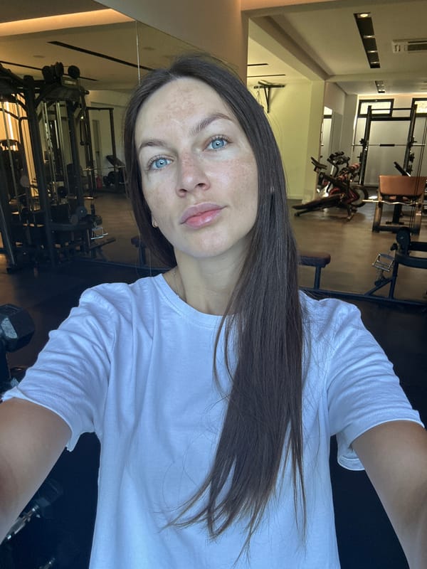 Gym mirror selfie session in Boreti, Montenegro