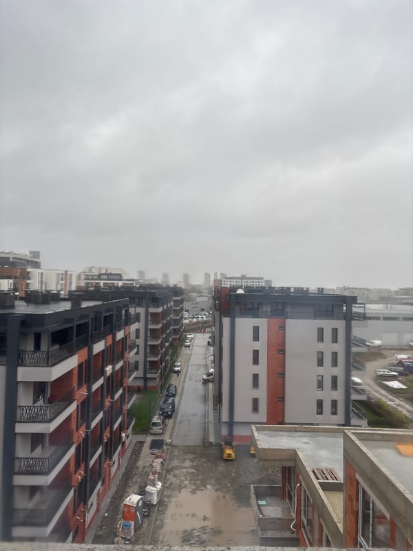 Aerial view captures overcast Burgas cityscape