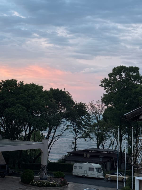Evening coastal life documented in Tsarevo, Bulgaria