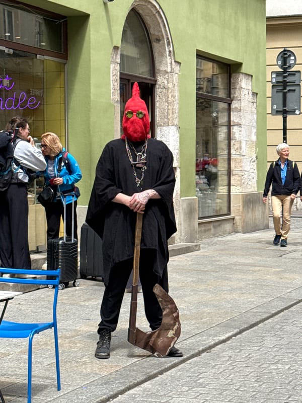 Tourist activity around Krakow's Main Market Square