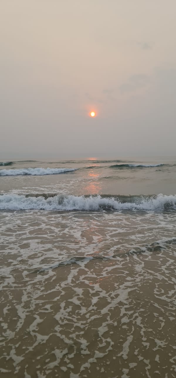 Serene sunrise or sunset captured on Đà Nẵng beach