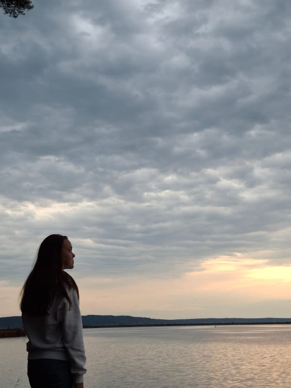 Woman's afternoon captured in seven moments around Chaikovsky, Russia