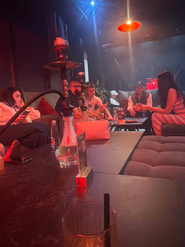 Social gathering documented at Varna hookah lounge