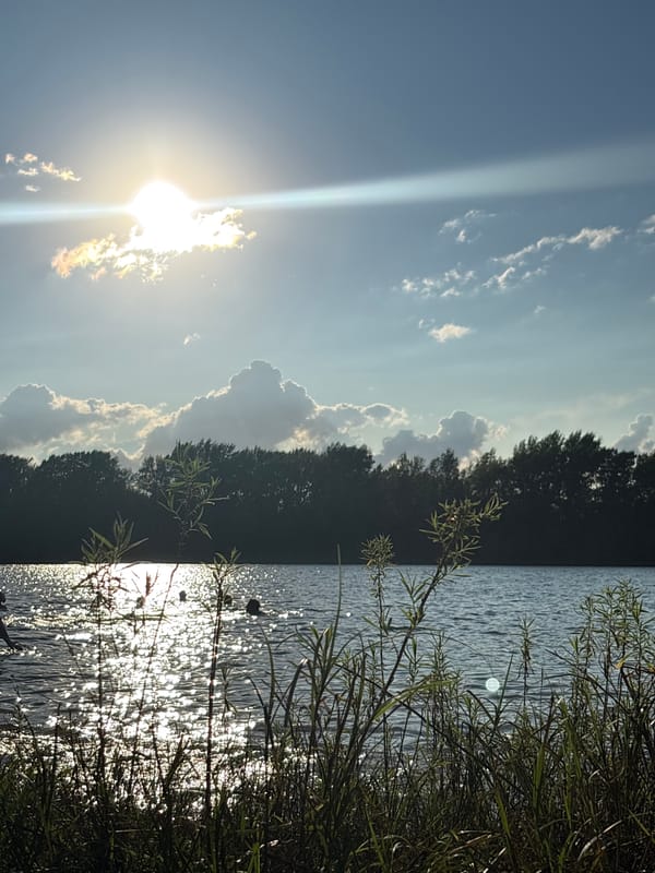 Lazy summer afternoon by a lake in Chaikovsky