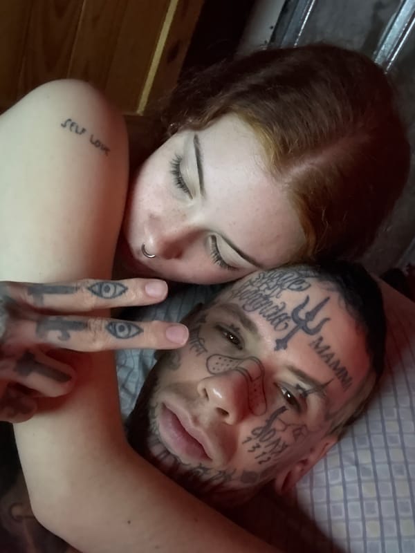 Two people photographed lying together in Buenos Aires