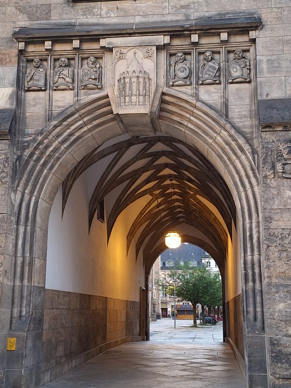 Gothic architecture and public art across central Chemnitz