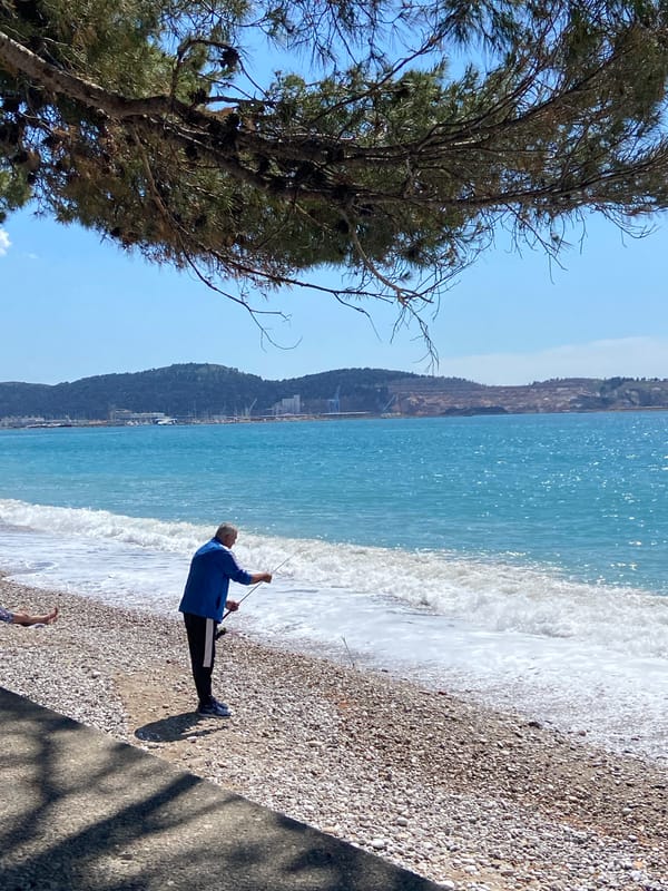 Spring fishing and beach activities recorded in Bar, Montenegro