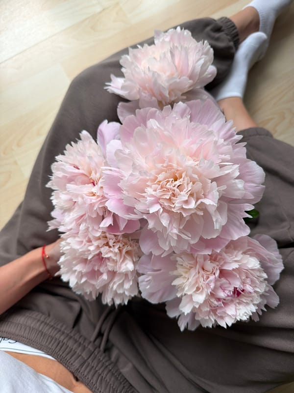 Person enjoys flowers, coastal views, cafe dining in Ireland