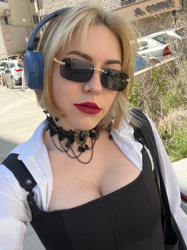 Man takes selfie with dog in Montenegro