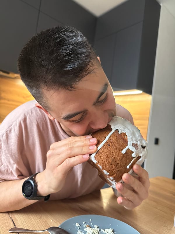 Person eats gingerbread house in Kazan