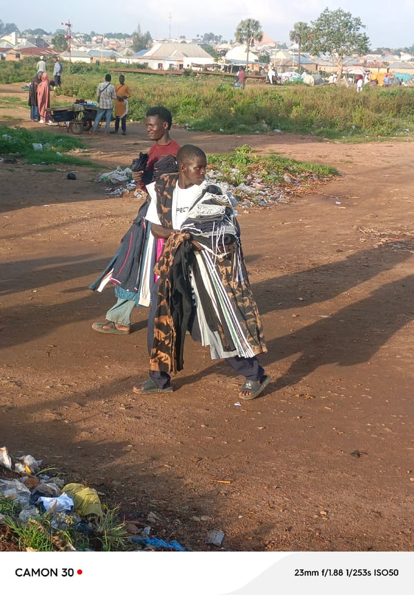 Street life and waste in a crowded informal urban area