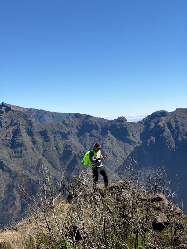 Visitors document dramatic mountain landscapes and wet conditions in Madeira