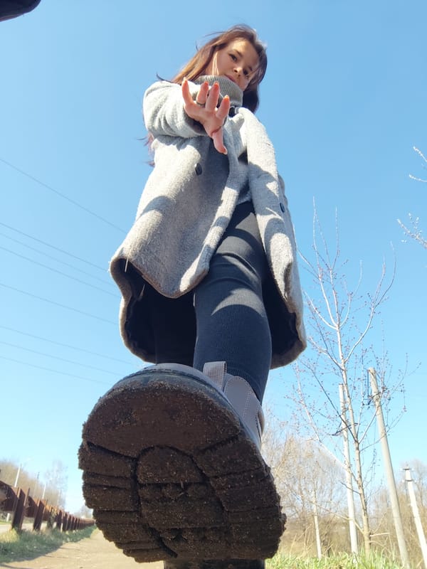 Woman photographed outdoors in Фоки, Russia under spring skies