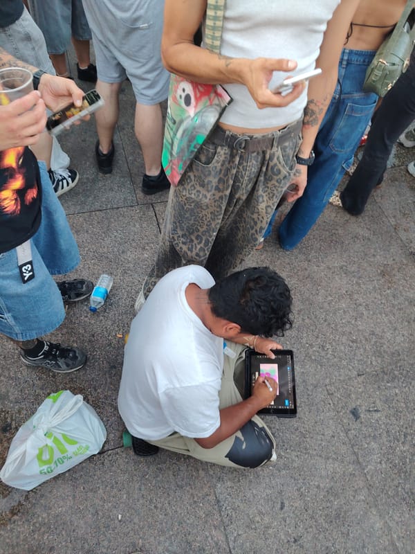 Outdoor DJ event draws big crowd in central Madrid