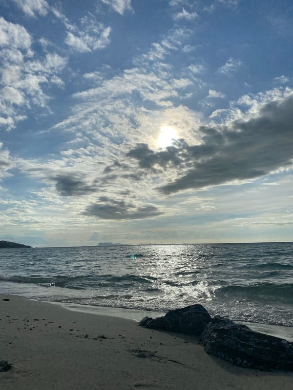 Morning coastal documentation captures beach life in Baan Tai