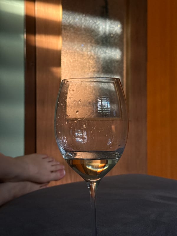 Person experiments with inverted wine glasses in Bratislava residence