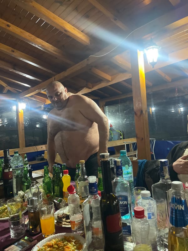 Celebration gathering observed in wooden structure in Ugarchin