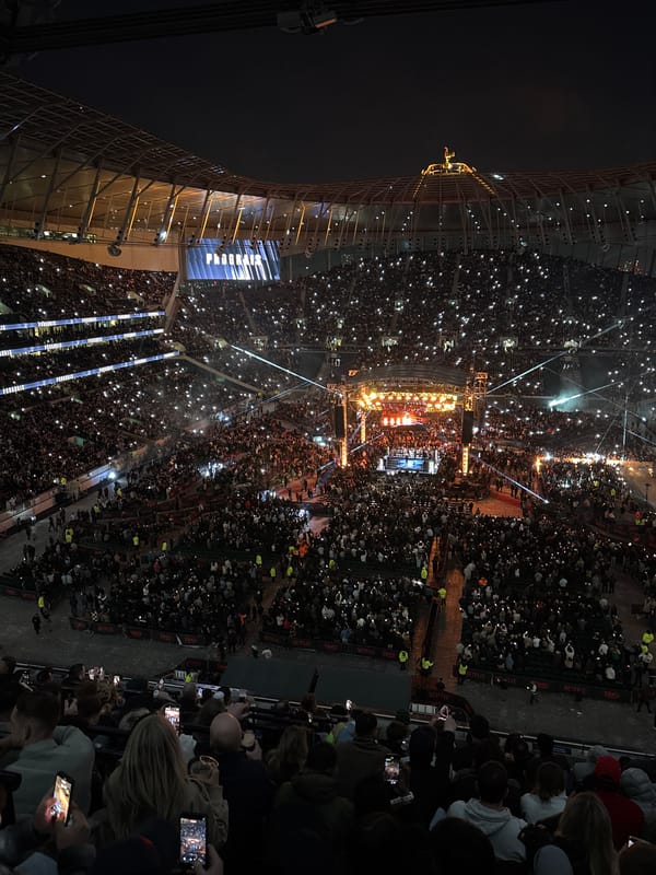 Large crowd fills London stadium for event