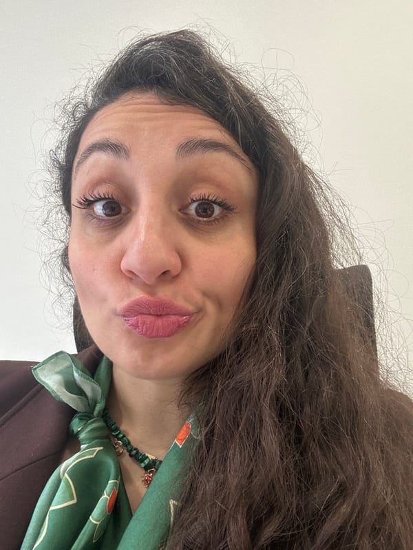 Woman photographed in early morning Tbilisi with personal items