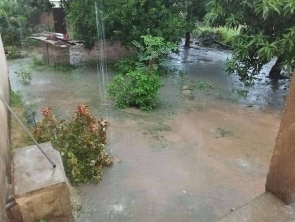 Rainy morning scenes around a neighborhood in Jalingo, Nigeria