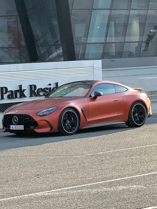Orange Mercedes-AMG GT spotted at Park Residenz in Burgas