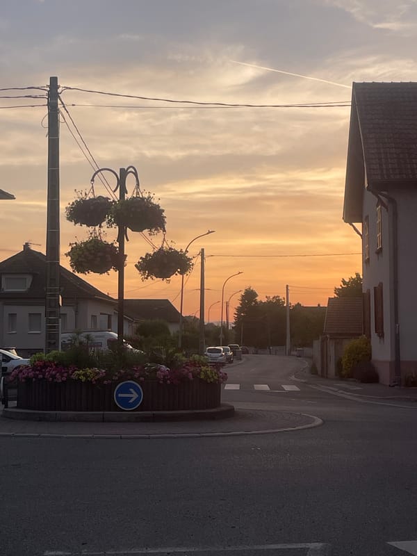 Quiet summer evening around the streets of Gerstheim, Alsace