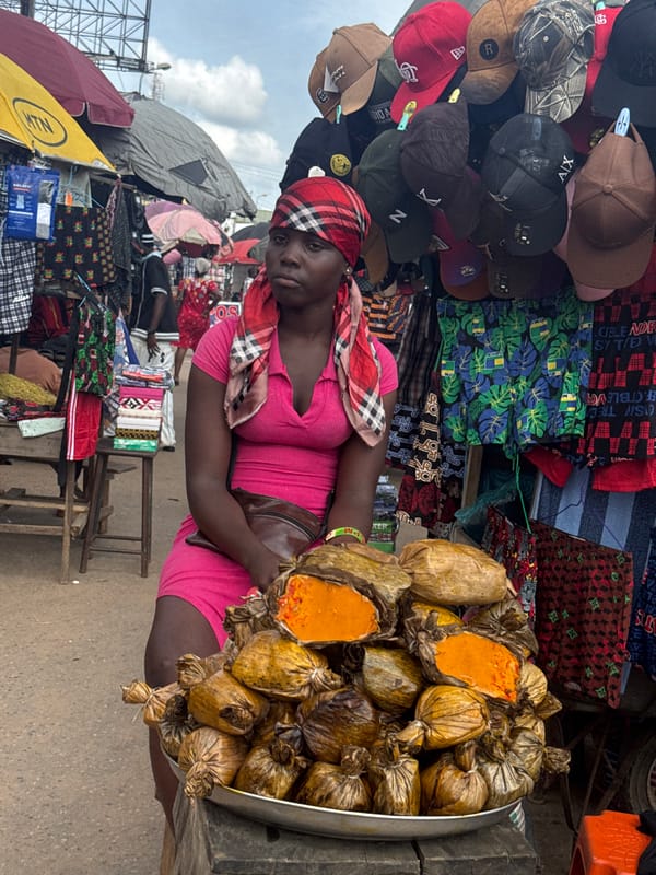 Street market activity in Onitsha, Nigeria