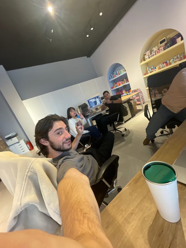 Person takes selfies, browses Shrek content at Mexico City store