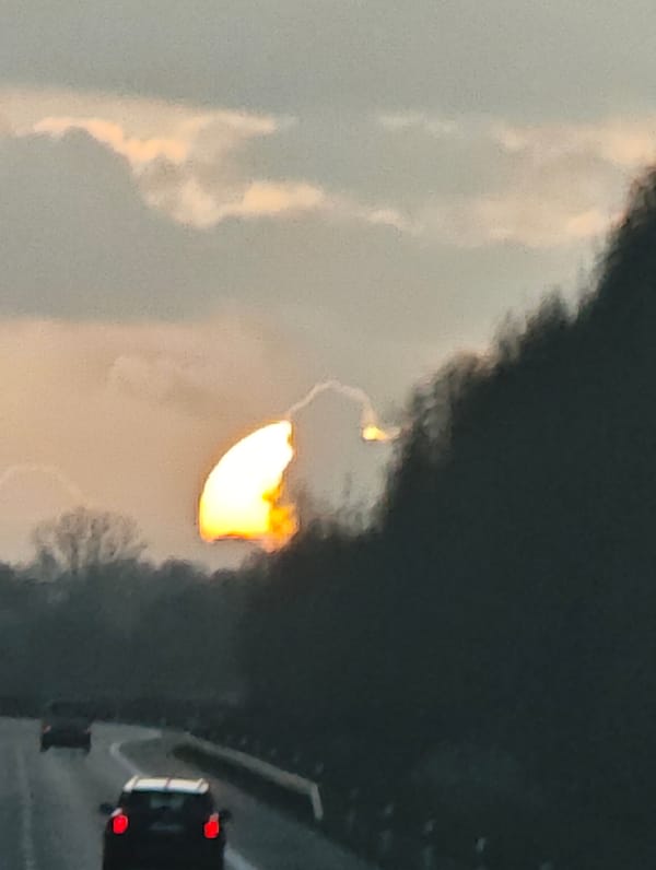 Highway traffic scene captured in Meppen, Germany