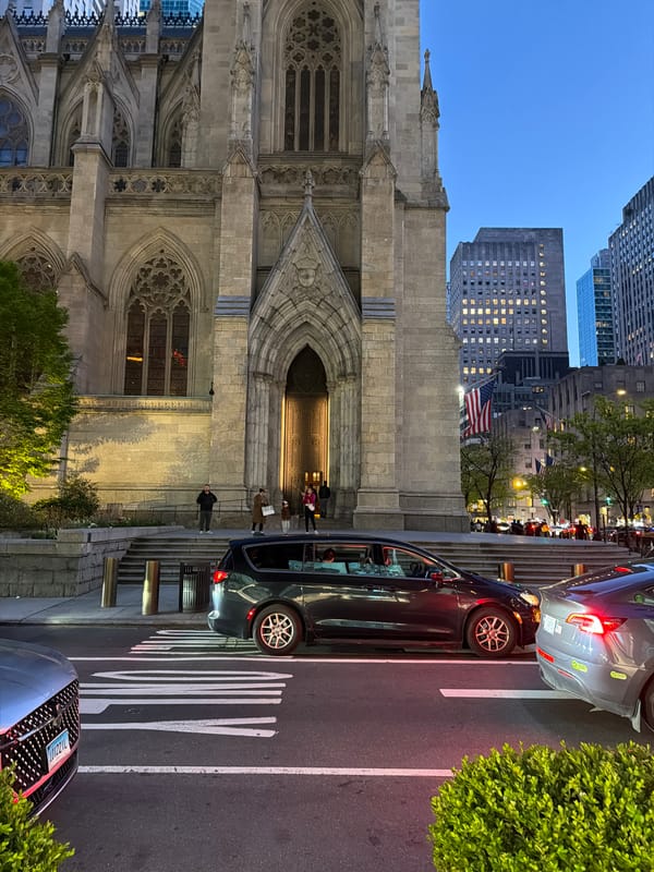 Street view of St. Patrick's Cathedral documented in NYC