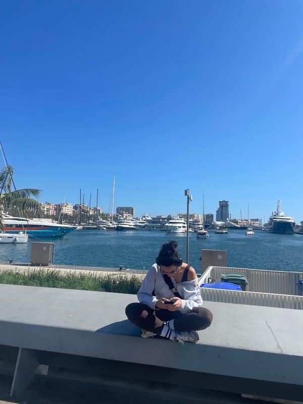 Peaceful afternoon moments captured at Barcelona harbor marina