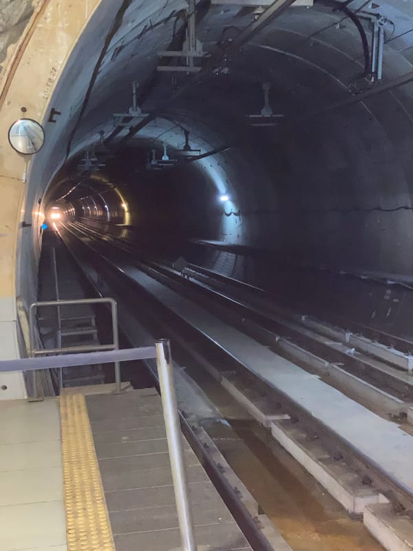 Metro tunnel interior photographed in Valencia, Venezuela