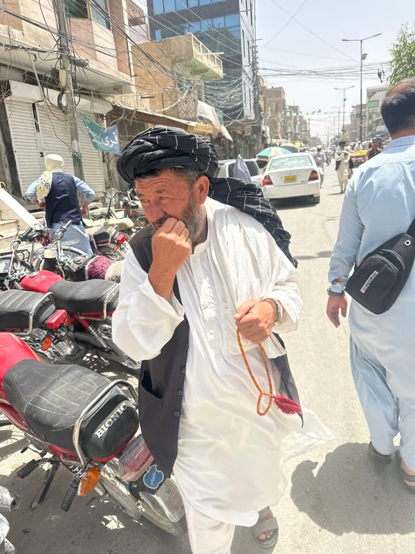 Street life and market activity in Chaman, Pakistan