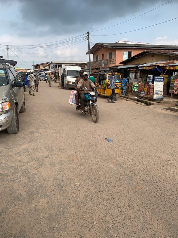 Street life and market activity in Shagamu, Nigeria