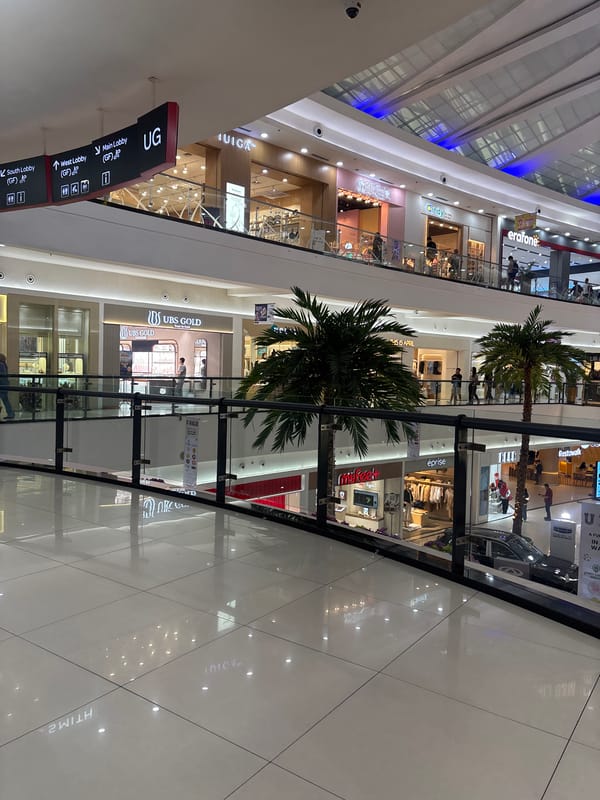 Morning mall visit and street scenes documented in Kelapa Dua