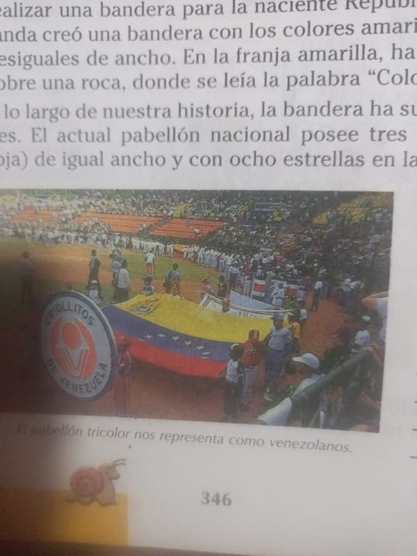 Venezuelan school textbooks photographed page by page at home