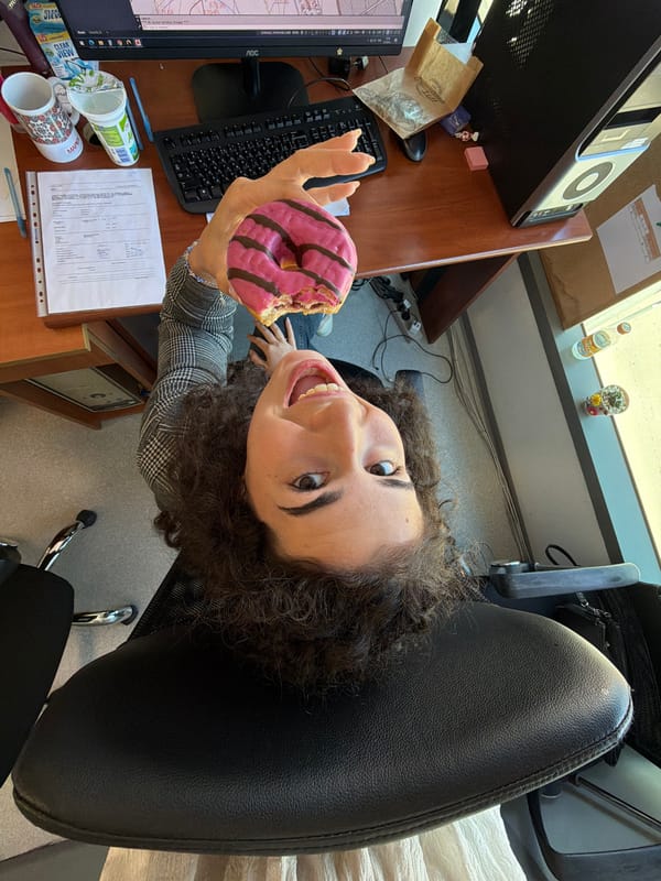 Office donut moment sparks a spontaneous selfie session in Sofia