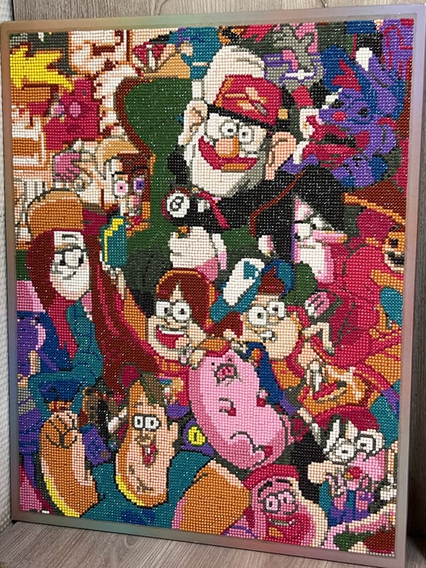 Gravity Falls diamond painting spotted in Chaikovsky, Russia