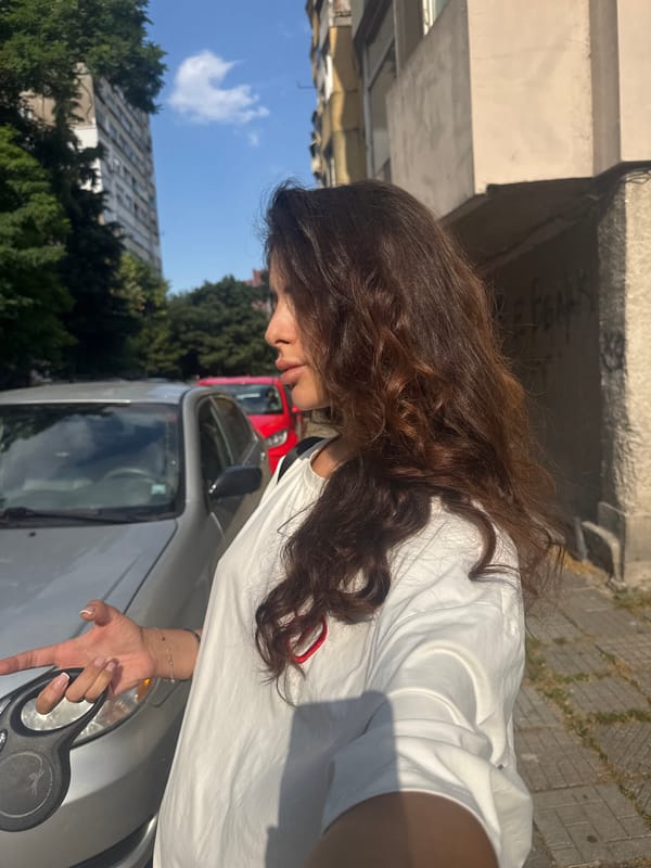 Walking a King Charles Spaniel through Plovdiv streets