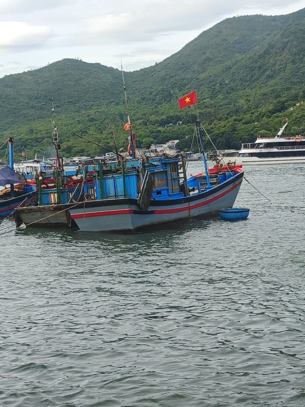 Nha Trang's working harbor mixes fishing boats and tourist vessels