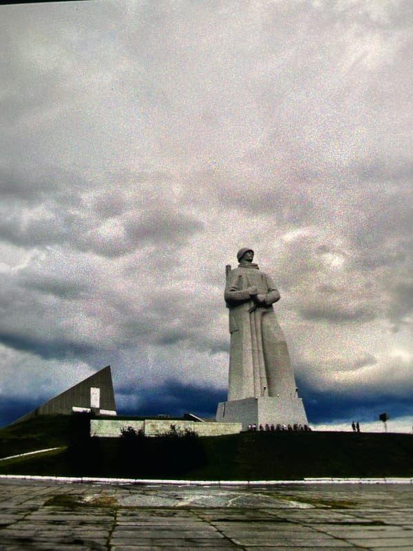 Early morning sightings of Leningrad monument and coastal cliffs