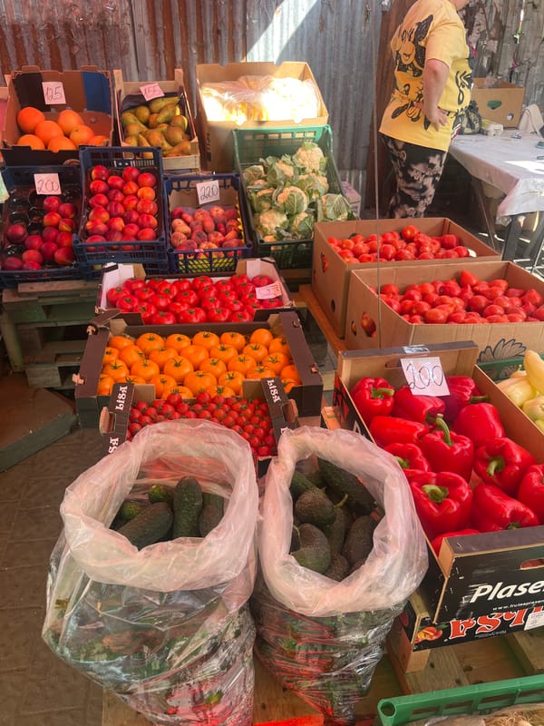 Early morning market activity observed in Uzhhorod, Ukraine