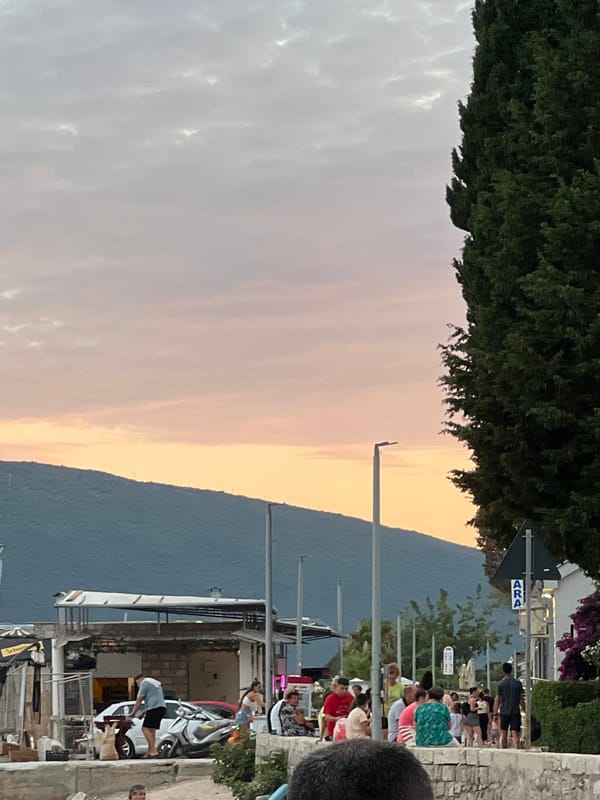 Waterfront evening in Baošići, Bay of Kotor