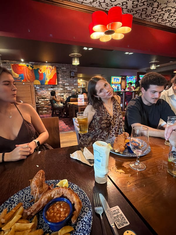 Urban evening scenes captured: dining, street music, cafe life