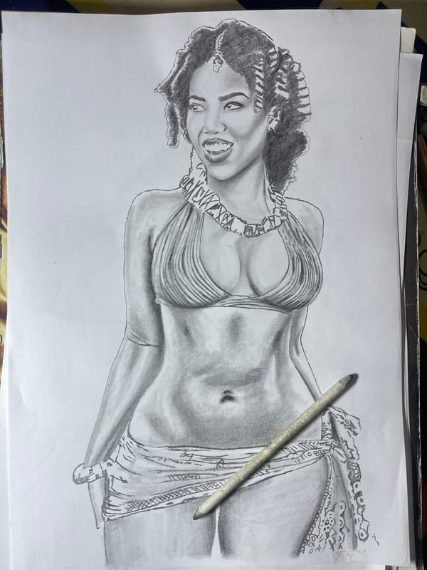 Artist creates detailed pencil portraits in Jos, Nigeria