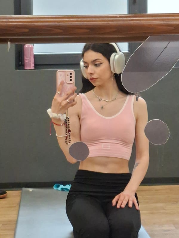 Woman takes mirror selfie in Sofia