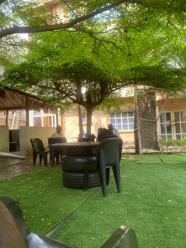 Quiet afternoon moments captured in Alagba outdoor space